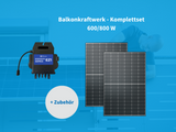 Balkonkraftwerk Komplett-Set - APsystems EZ1-M + 2 Axitec AXIperfect FXXL WB 425W - 600/800W