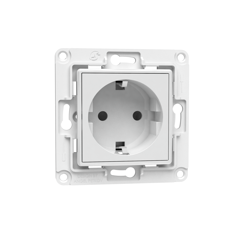 Shelly Wall Socket EU - Wandsteckdose - Unterputz - Weiß